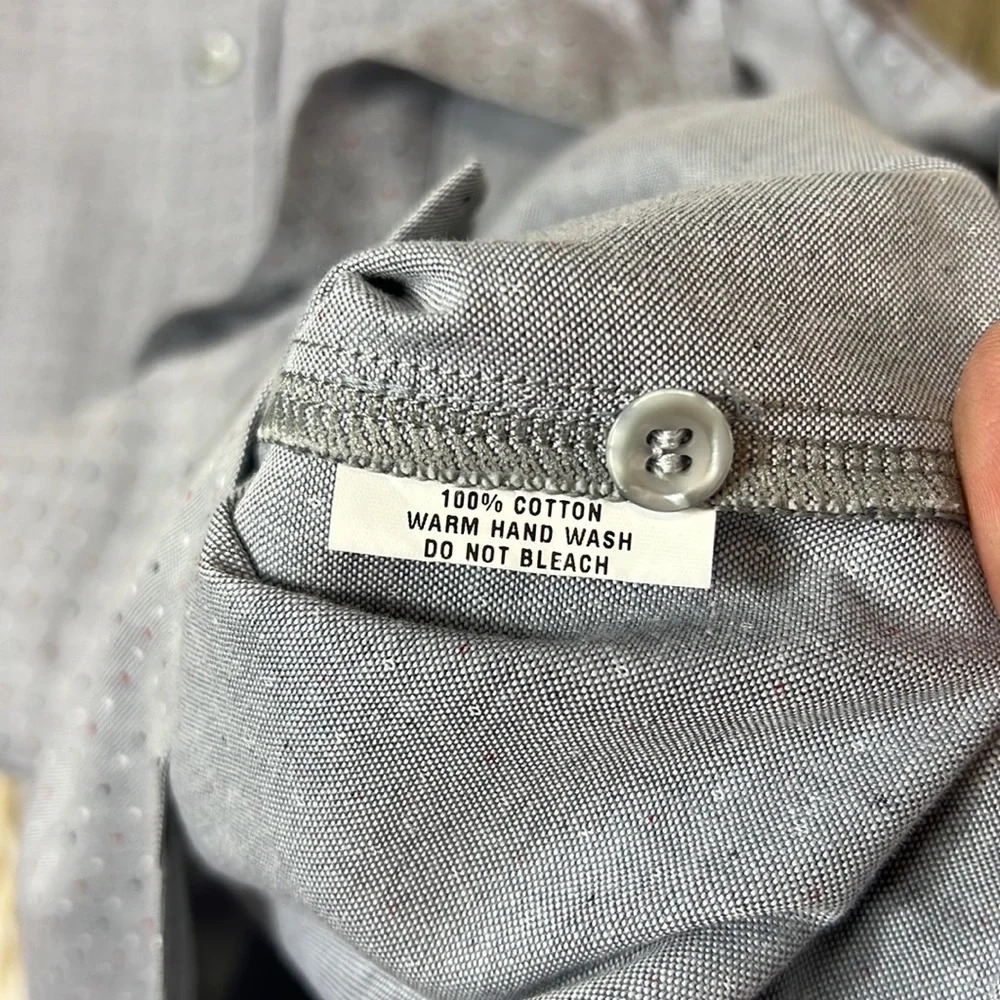 Strangely Normal Long Sleeve Button Down Dress Shirt Size Large - Picture 6 of 9